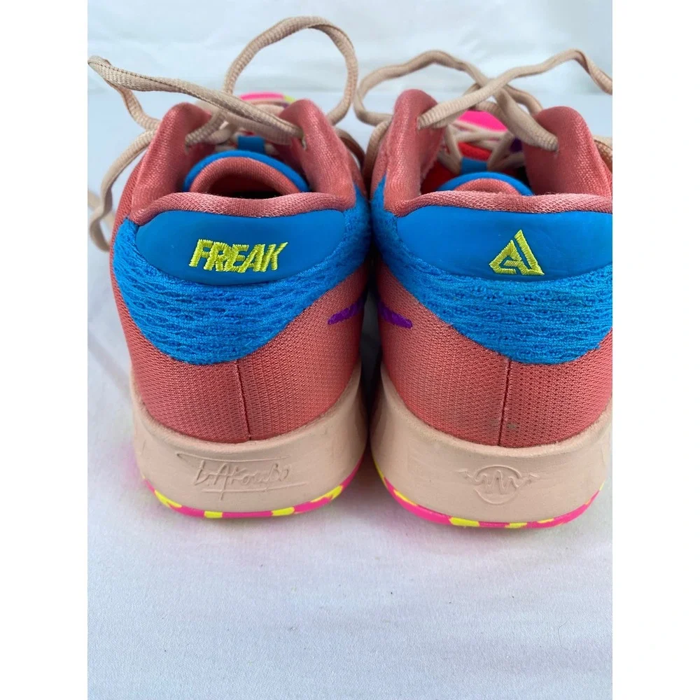 Nike Zoom Freak 4 Vivid Purple Pink Yellow GS DQ0553-500 5.5Y Kids Shoes